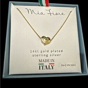 Mia Fiore 14k Gold Plated Sterling Silver 💕 Heart Pendant Necklace